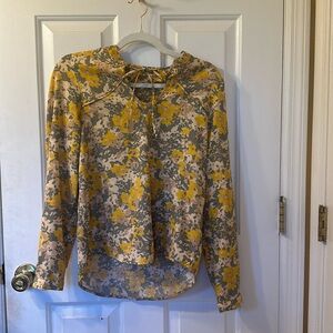 PrAna XS camouflage flowered blouse